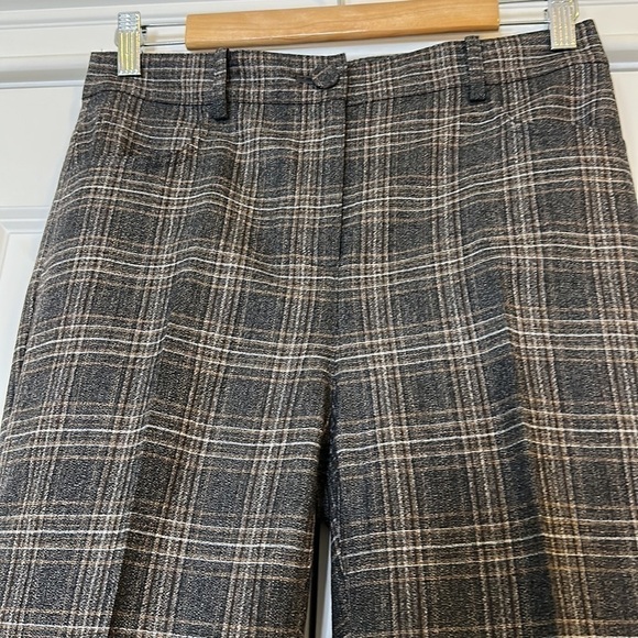Theory Straight Plaid Wool Pants Trousers Sz2 - Picture 7 of 12